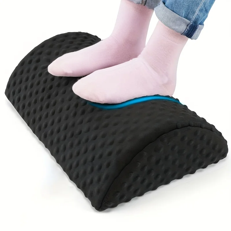 

1pc Foot Rest For Under Desk At Work, Ergonomic Office Desk Foot Rest -Under Desk Footrest With Washable Cover -Desk Foot Stool