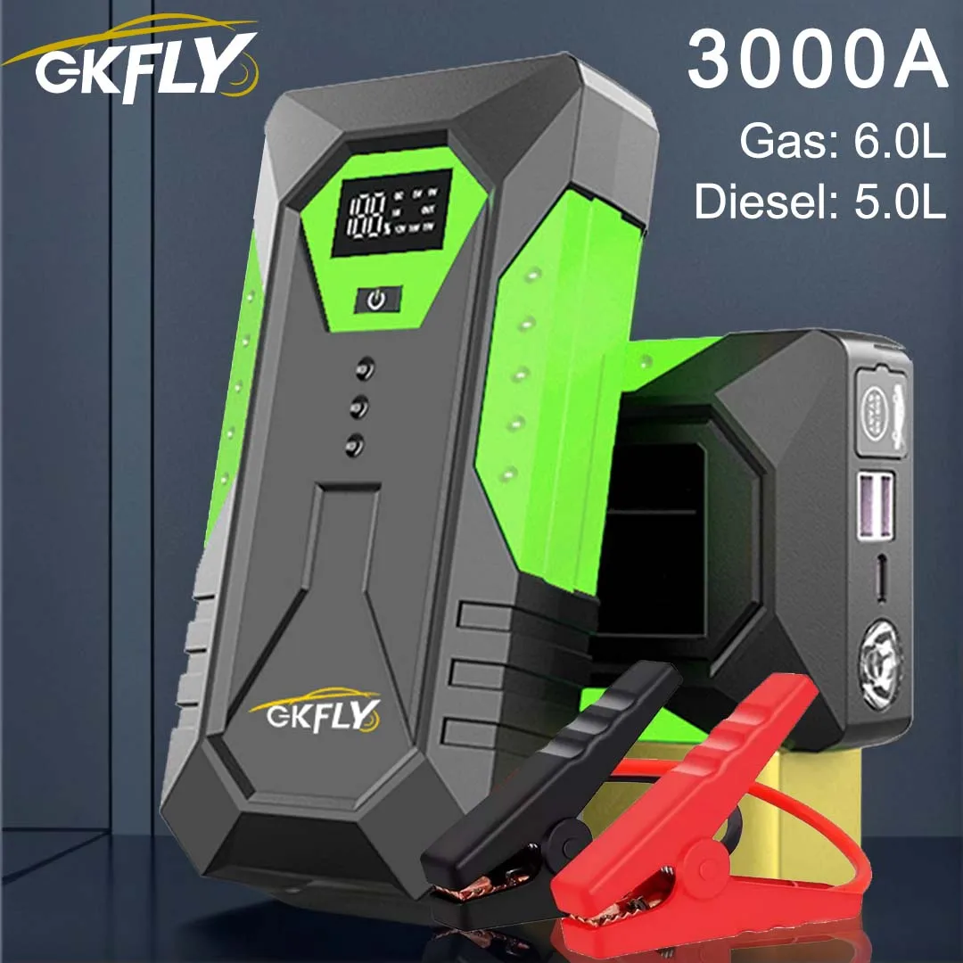 

GKFLY 12 В портативный автомобильный стартер 3000A автоматический усилитель аккумулятора зарядное устройство автомобильный аварийный усилитель Power Bank пусковое устройство