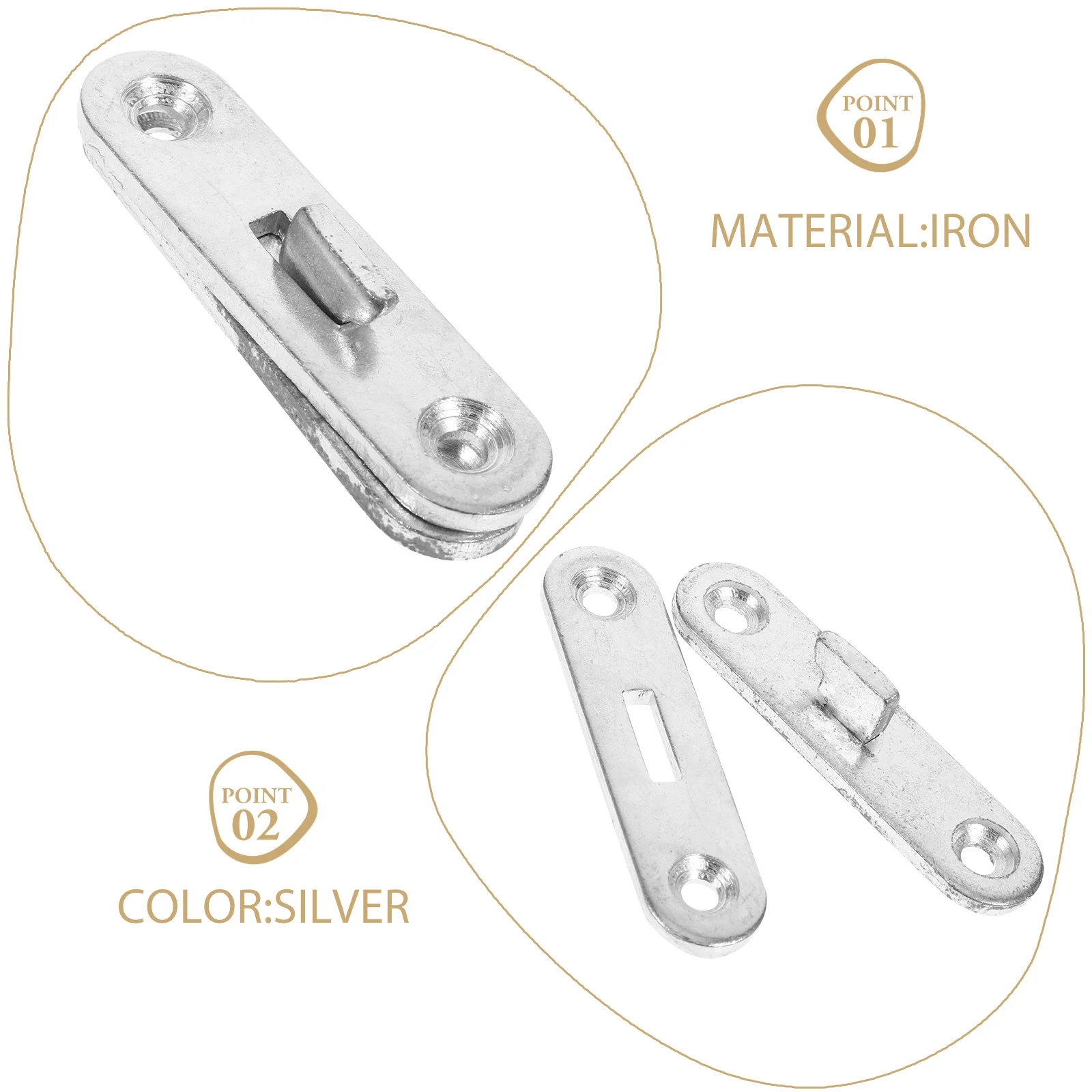 

8pcs Hinges Heavy Duty Iron Bed Frame Brackets Corner Connectors Hardware Fittings Mounting Kit For Wood Bed Rail Support