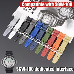 Strap for Casio G-SHOCK SGW-100 Resin Silicone Sport Waterproof Watch Band Men Women Dedicated Wrist Bracelet Accessories sgw100