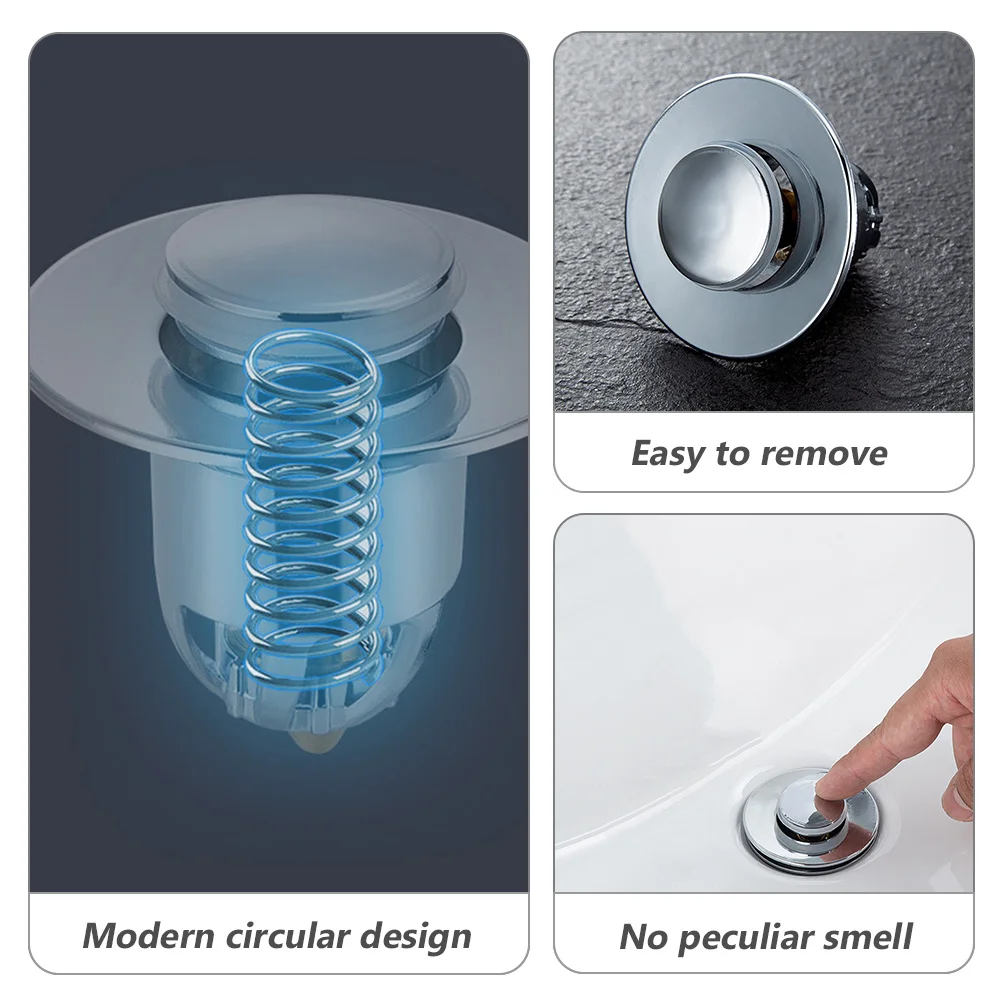 Premium Sink Stopper Durable Bounce Core Stopper for Bathroom Kitchen Sinks Tubs Easy to Clean Shower Drain Plug