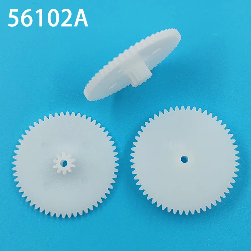 56102A 0.5M Gear Diameter 29mm 56T 10 Teeth Double-layer Plastic Gear Transmission Small Parts Toy Aircraft Model Accessories