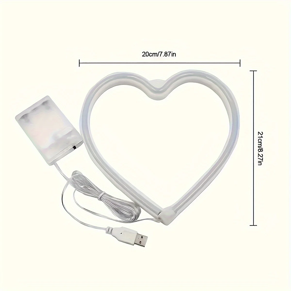 1 Piece, Love-Shaped Neon Light, USB or Battery Powered, Suitable for Room Wall Decoration, Birthday Party, Gift Giving, Photo Set, Etc. (Battery Not Included)
