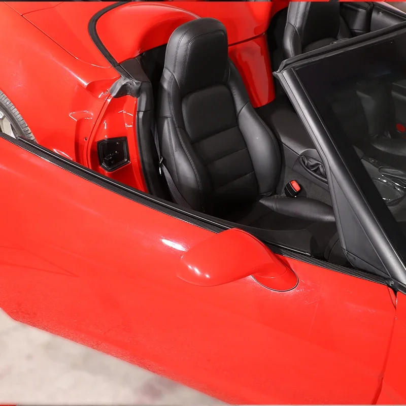 진짜 탄소 섬유 창 트림 외부 장식 스티커, 자동차 개조 액세서리, 쉐보레 콜벳 C6 2005-2013