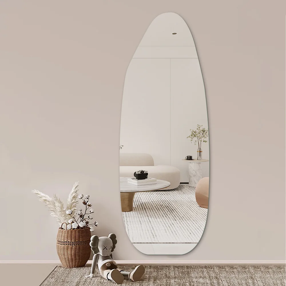 Custom special-shaped frameless dressing mirror home entrance decoration mirror full body fitting mirror ultra-white copper-free