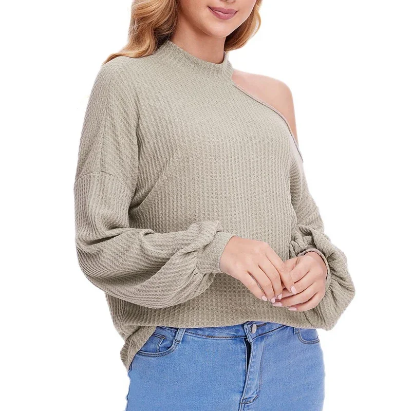 

Elegant Long Sleeve O-Neck Pullover Autumn T Shirt Fashion Women Loose Winter Jumper Knitted T-shirt Soft Shirt Pull Femme 23831