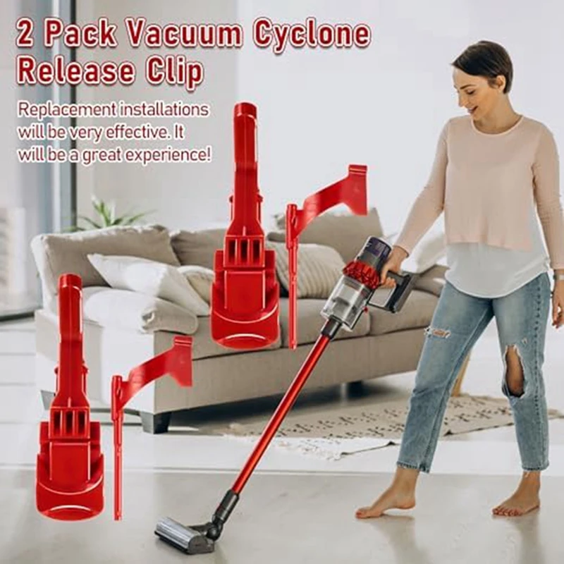 Klip Tangkap pelepas tombol kaleng merah vakum untuk Dyson DC41, DC41 hewan, DC41 hewan UK, DC43, DC55, DC65 Aksesori