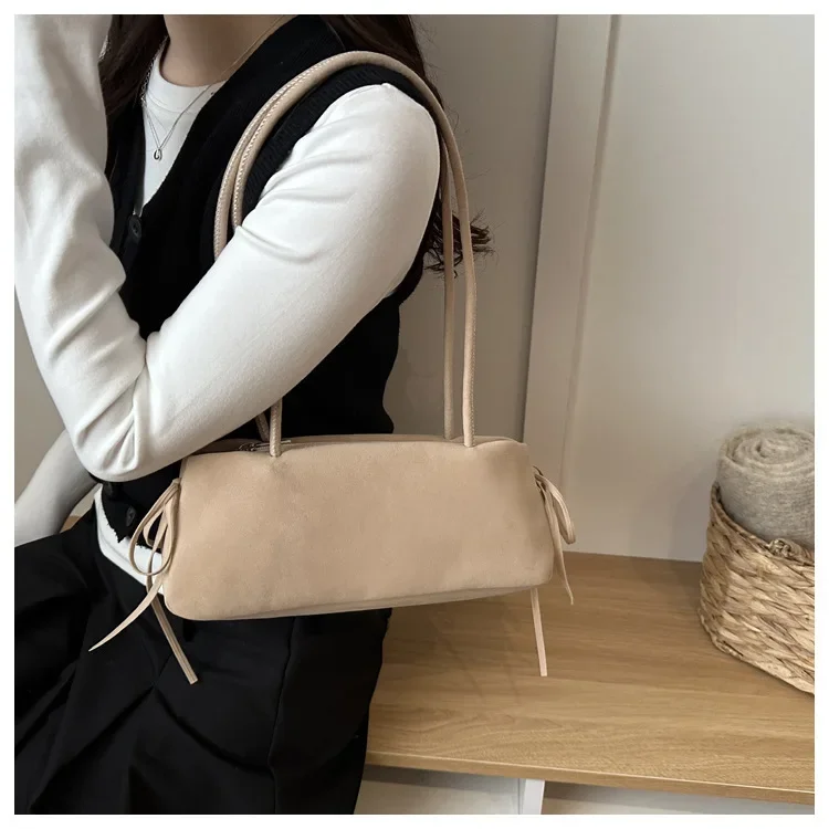Handtasche Retro Einfache Damenhandtasche Neue Ausländische Textur Unterarm-Schultertasche Modische Pendler-Tasche – Detail 17