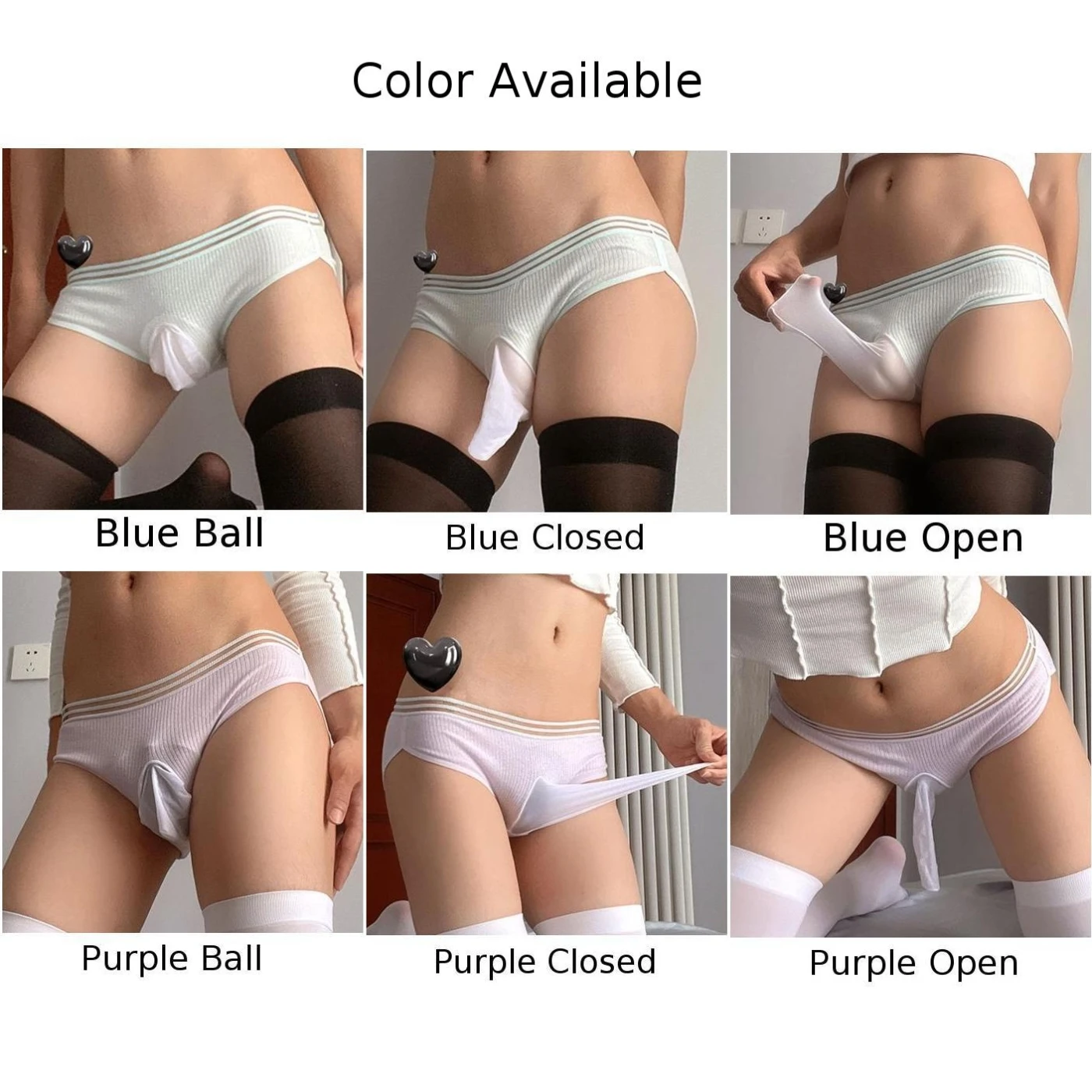 Sexy Mens High Elastic Underwear Sissy Lingerie Sheer Pouch Panties See Through Bikini Briefs Open/Close Sheath Gaywear Knickers