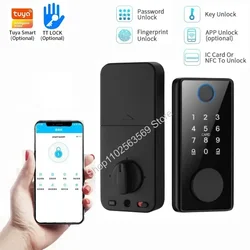 Smart Deadbolt Locks Tuya/TTlock Smart Lock App Fingerprint Password IC Card NFC Remote Unlocking Keyless Entry Keypad Door Lock