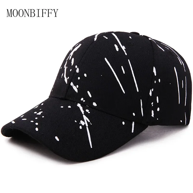 Men Baseball Cap Graffiti Snapback Hats Hip Hop Caps Summer Outdoor Male Adjustable Visor Hat Breathable Cap Long brimmed hat