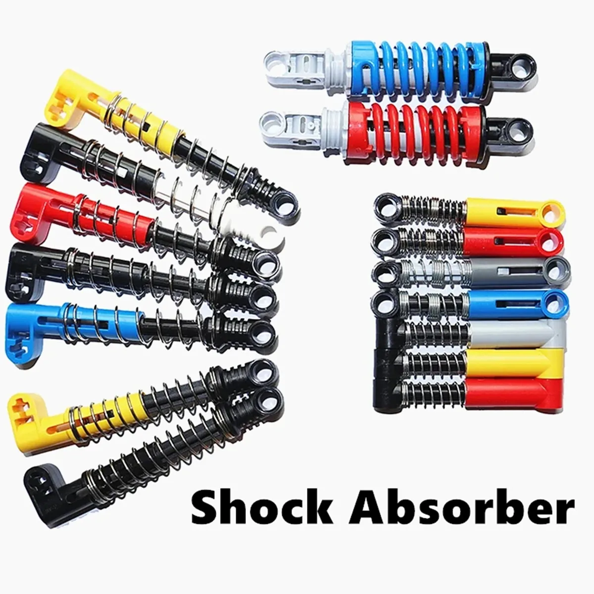 Technical Parts Hard Soft Spring Shock Absorber Building Blocks Compatible 65151 79717c01 95292c01 731c04 731c06 MOC Bricks Toys