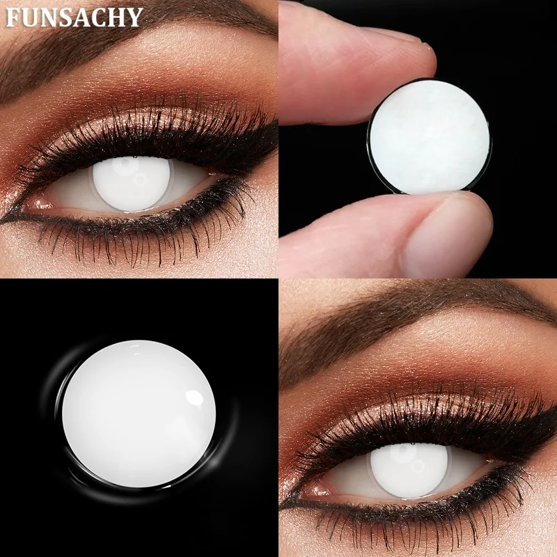 FUNSACHY Cosplay Draak Contactlenzen voor Ogen Anime Rollenspel Lens Halloween Cosplay Zwarte Contacten Jaarlijks Cosmetica Leerlingen