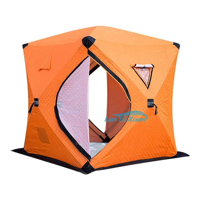 Winter Fishing Tent Hot Sale 4 Person s  Glamping Outdoor Carp Cube  Sauna Oem Ice 