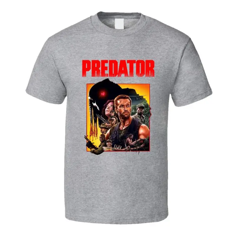 

Predetor Action Movie Retro 80's T Shirt