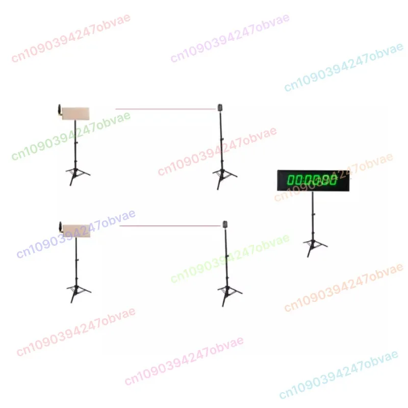 

Wireless Infrared Laser Timer Scooter Turn Back Run 100 Meters Sprint Test Race Car 5 Meters Three-way