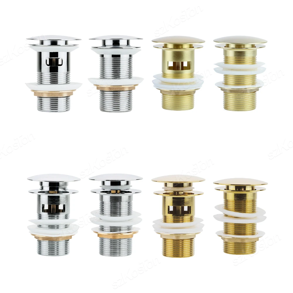 Washbasin Sink Floor Drain Pop-Up Bounce Copper Core Hair Catcher Bathroom Shower Sink Strainer Sink Plug Fittings