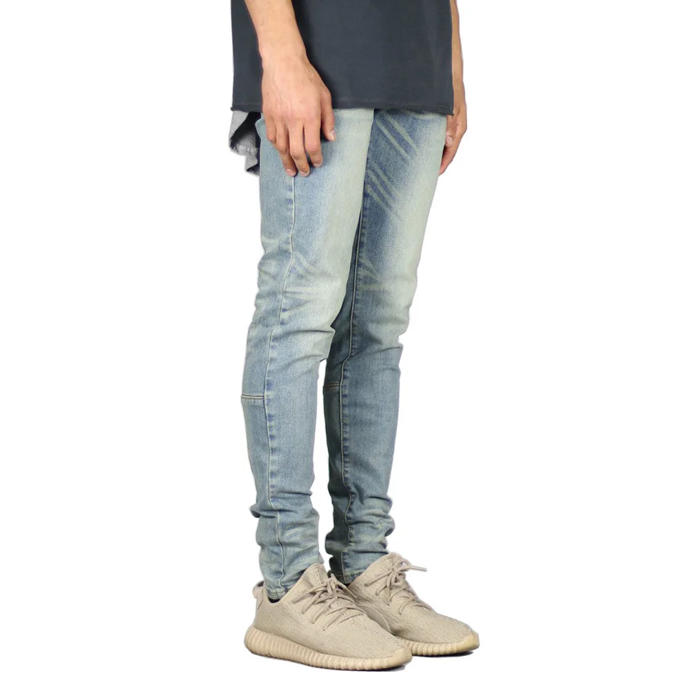 

American Style Stretch Slim Fit Jeans Men's Straight Leg Long Pants High Waist Organic Cotton Casual Wear All Seasons