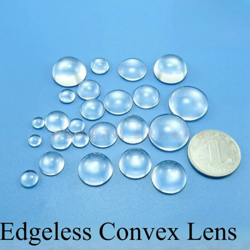 5 PCS 6-32mm Borderless LED Focus Lens Optical Glass Plano-Convex Adjustable Focus Condensing Optical Lens