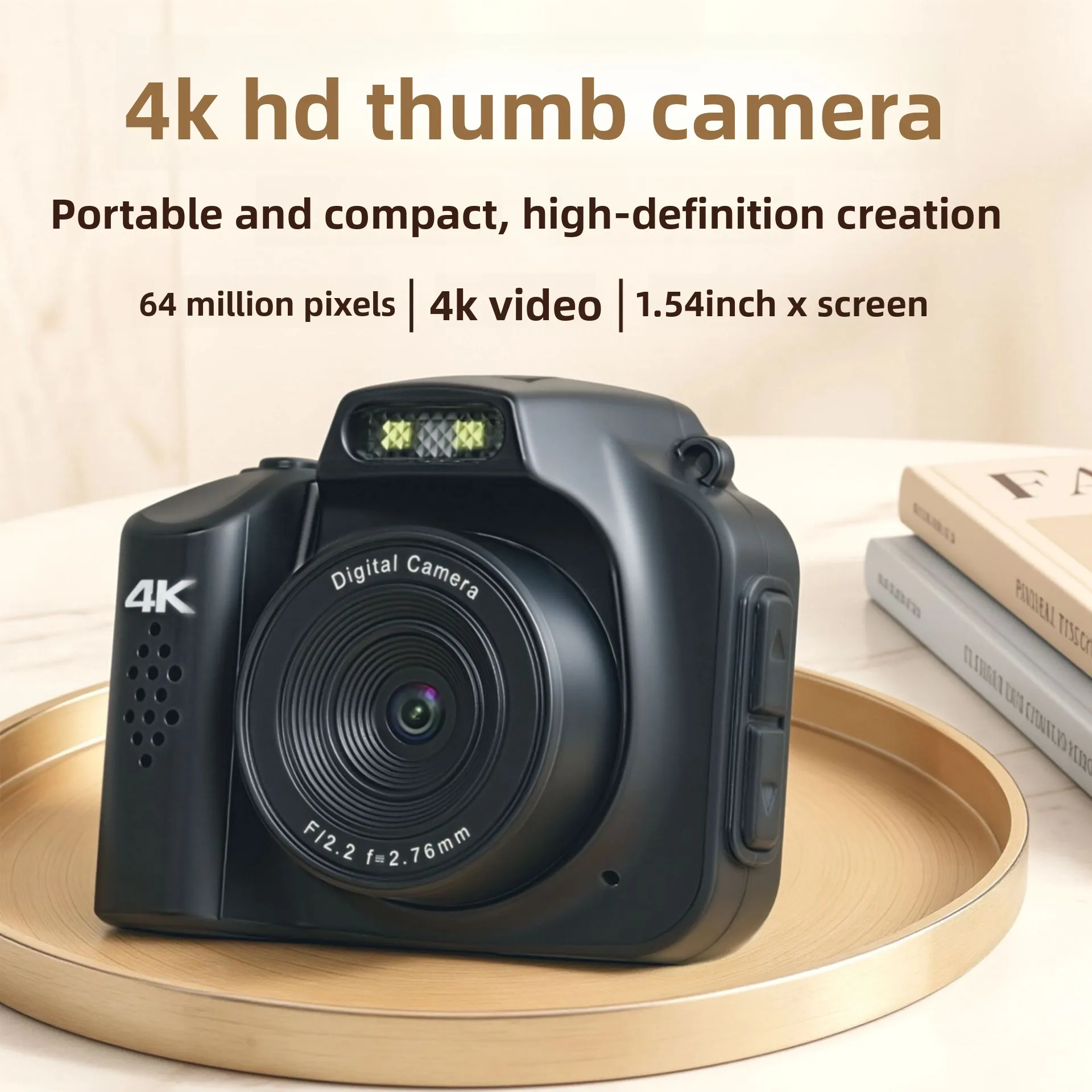 

4K mini small camera student party retro digital camera high definition travel ccd camera portable small