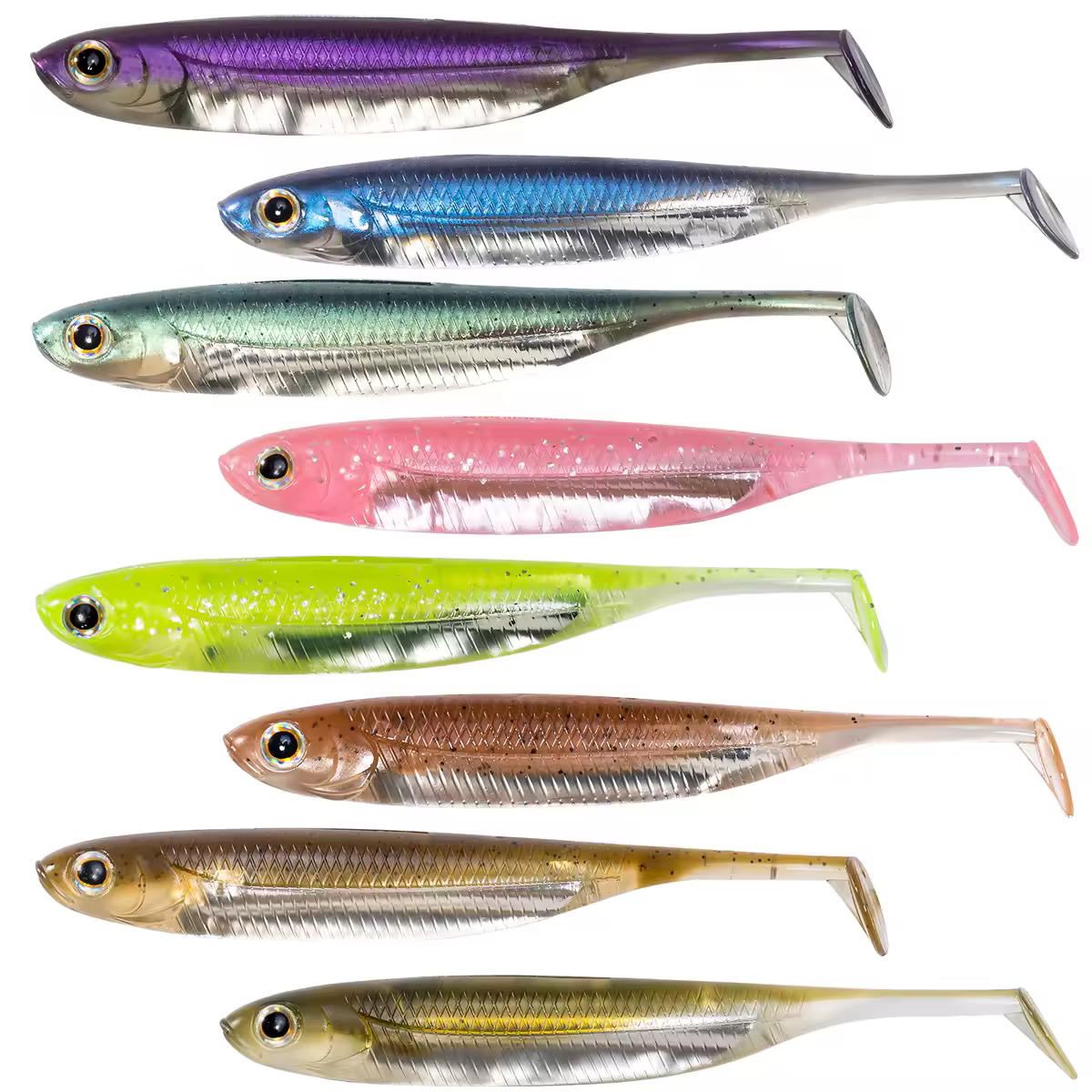 Dr.Fish 5/6pcs Fishing Soft Plastic Lures Silicone Bait Paddle Tail Shad Worm Swimbaits Freshwater Bass Trout 70mm 80mm 100mm