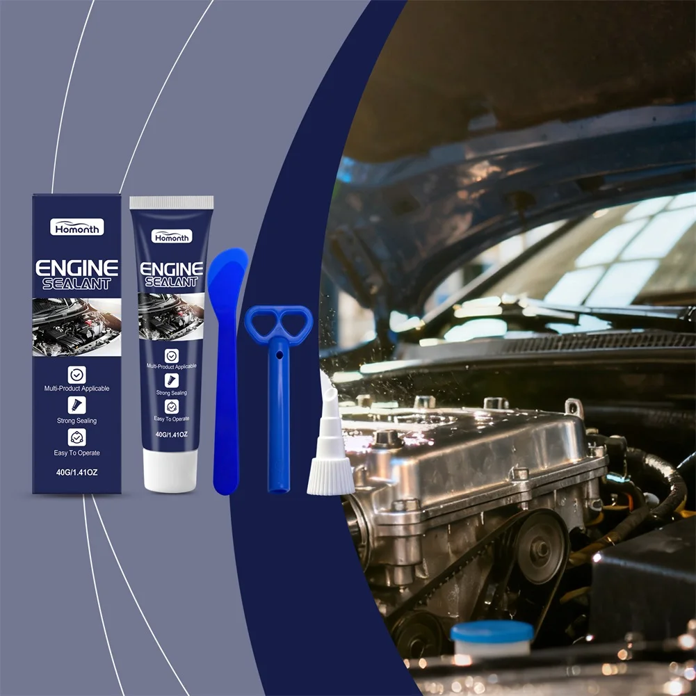 Engine Sealant,Automotive Silicone Sealant For Cylinder Head,High-Temp Resistance Up To 650°F,Application For All Car Engines