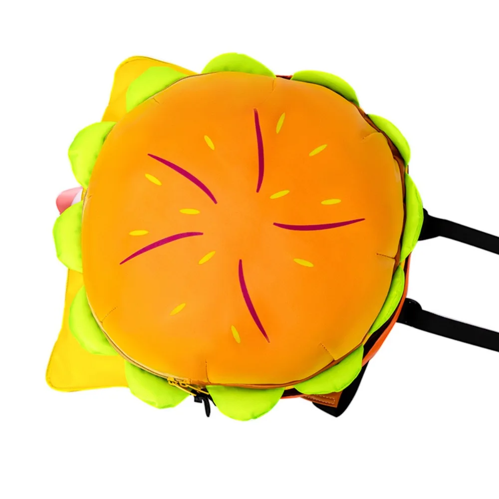 

Plush Backpack Women Cute Hamburger Design Fashionable Funny Personality Wear Resistant High-capacity Originality Girl Backpack