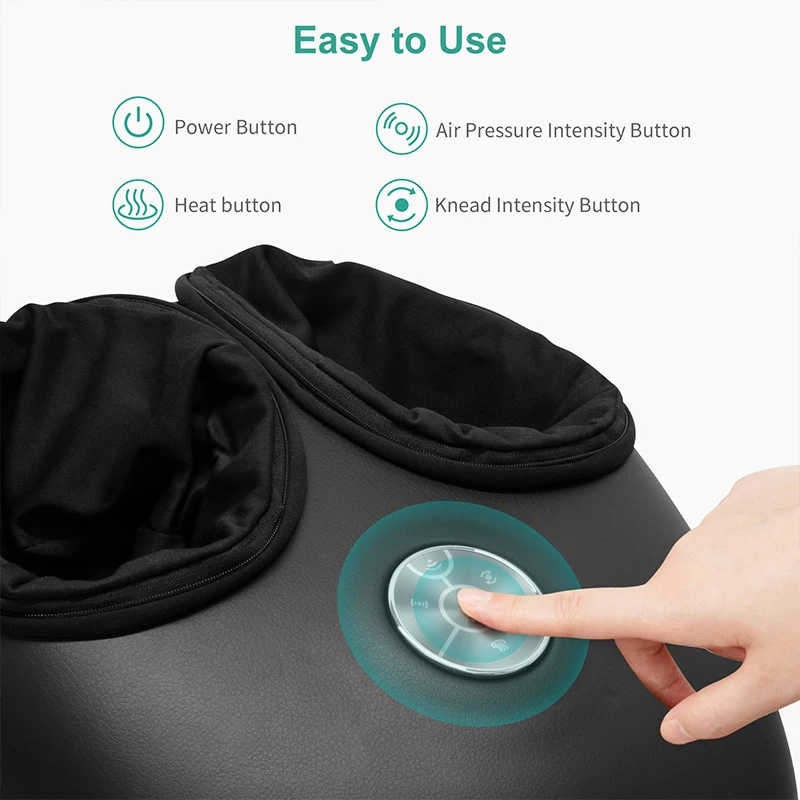 Medcursor Foot Massager Machine Shiatsu Kneading Heating Roller Muscle Relaxation Pain Relief Fully Wrapped Foot Massager