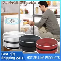 Bone Conduction Wireless Bluetooth Speaker TWS Black Technology Portable Stereo Metal Cannon Resonance Sound Speaker 1PC