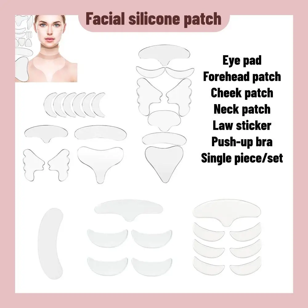 

Single/set Reusable Silicone Patches Anti Rimpel Pads Silicone Wrinkle Removal Sticker Face Forehead Neck Eye Sticker Skin Care