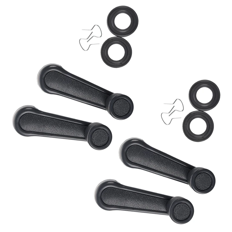 4 Pcs Gray Plastic Universal Car Window Winder Cranks Handle Lever