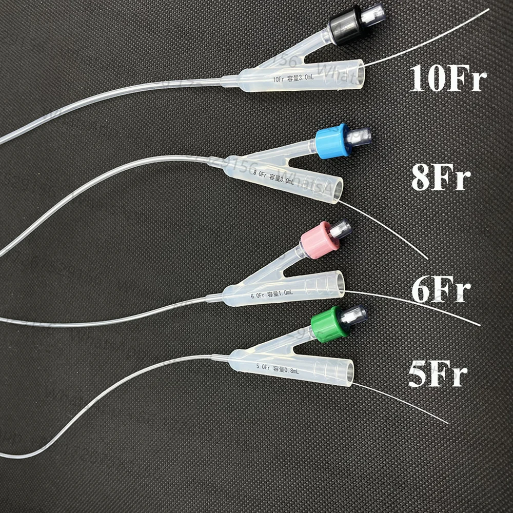 Applicable to20PCS Wholesale Pet Dog Double Lumen Urinary Catheter Foley Silicone With Guide Wire Stylet Retention 5FR 6FR 8FR 1
