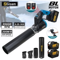 Gisam 35000RPM Brushless Electric Turbo Blowers Fan Air Blower Handheld Leaf Blower Dust Blowing for Makita 18V Battery Pins