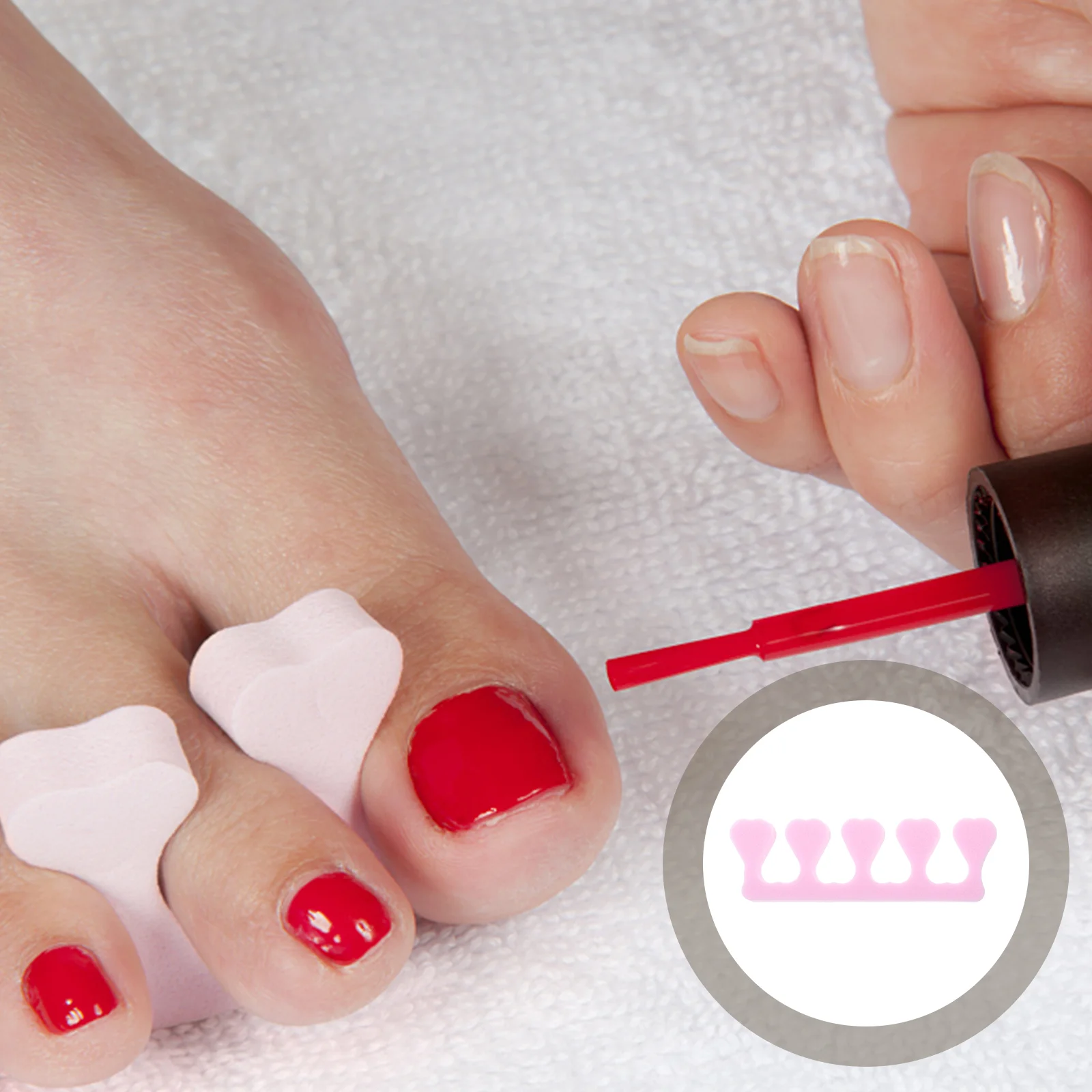 

Heart Shaped Toe Separator High Density Sponge Disposable Toe Spacers Nail Tools Salon Accessories Fingers