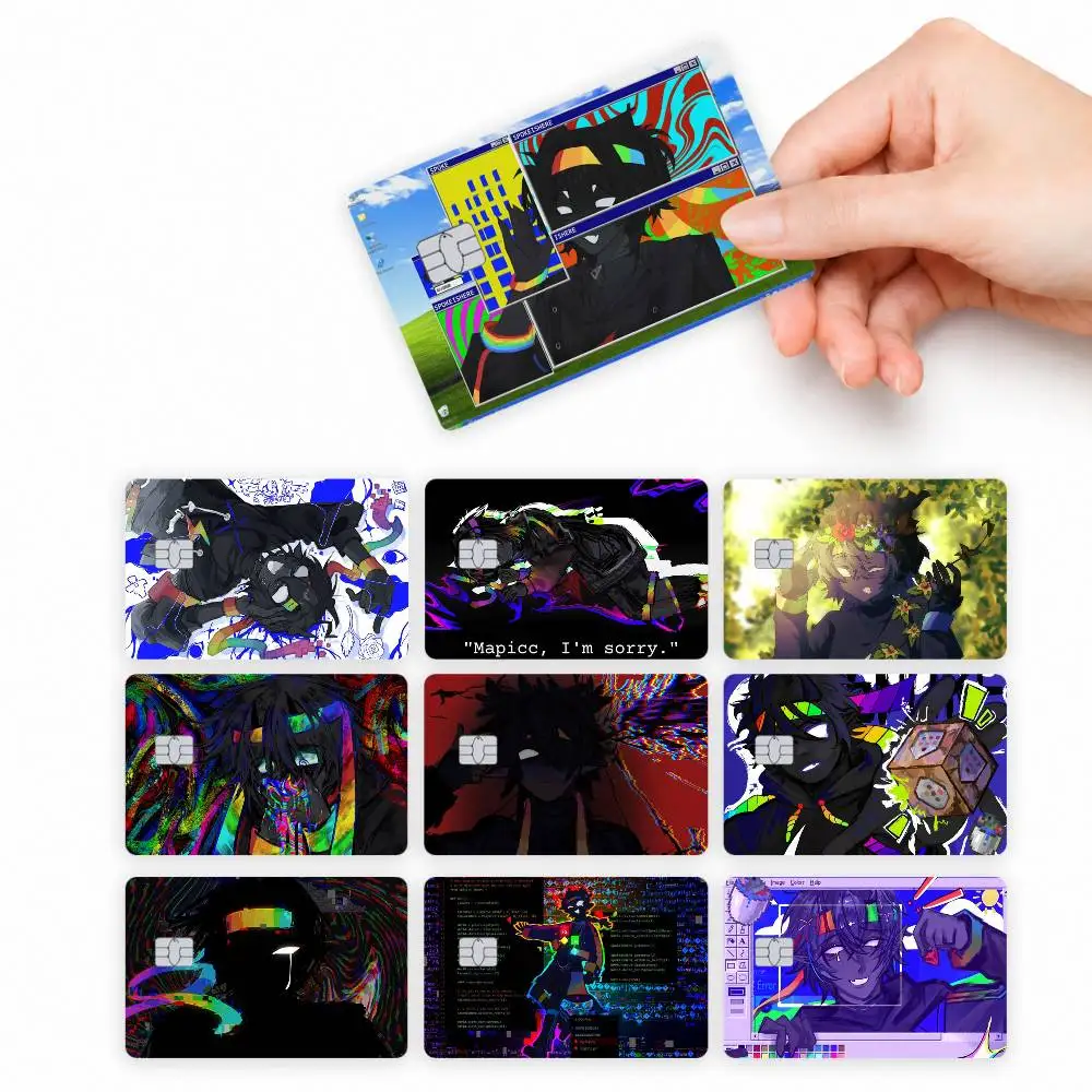 Anime S-Spokeishere S-Spoke  4pcs Credit Card Skin Stickers Suitable for Bank Debit Subway Bus Transit Pass Decorative Cover