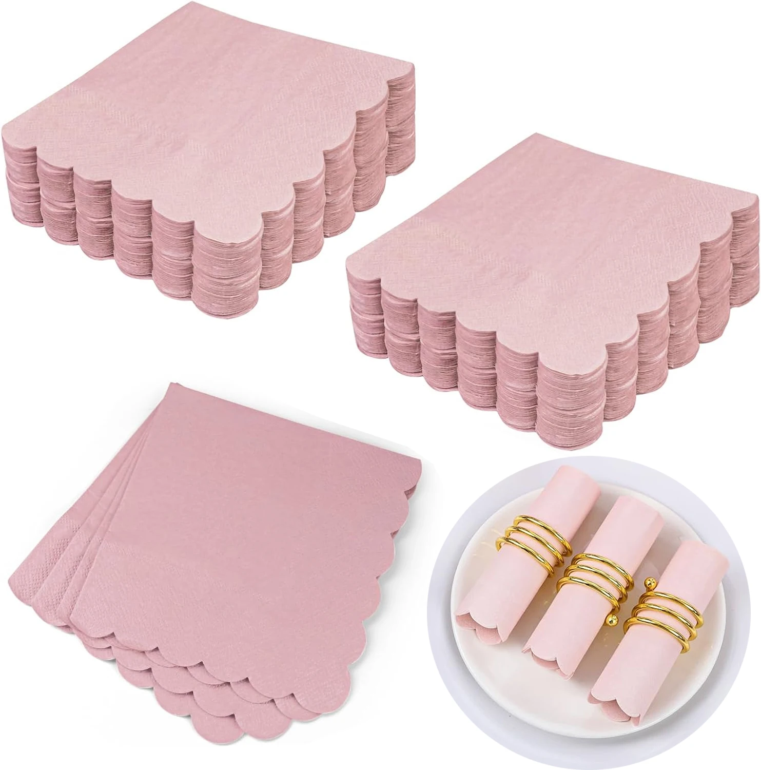 

200Pcs Cocktail Napkin 2-Ply Dessert Napkins Disposable Napkins for Dinner Wedding Birthday Party Anniversary Reception Event