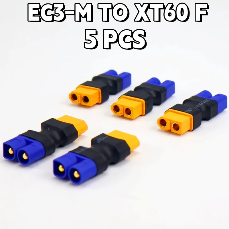 EC5 EC3 Männlich Weiblich auf XT60 Männlich Weiblich Kein Draht Stecker Stecker Adapter für RC FPV Fahrzeug Lipo Batterie Esc – Detail 3