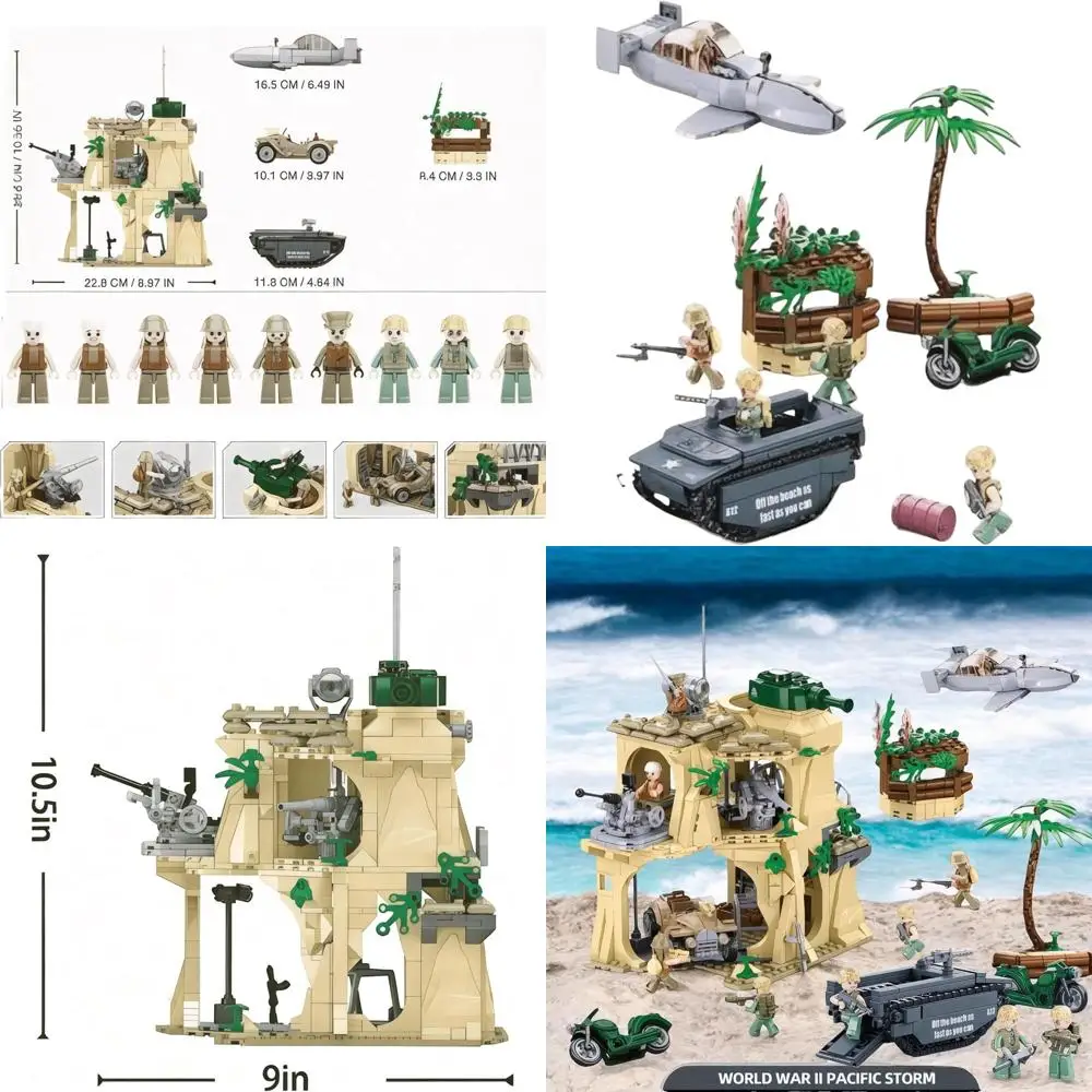 

Historical WW2 Iwo Jima Battle Brick Set: Ideal Gift for History Buffs, Teens & Adults