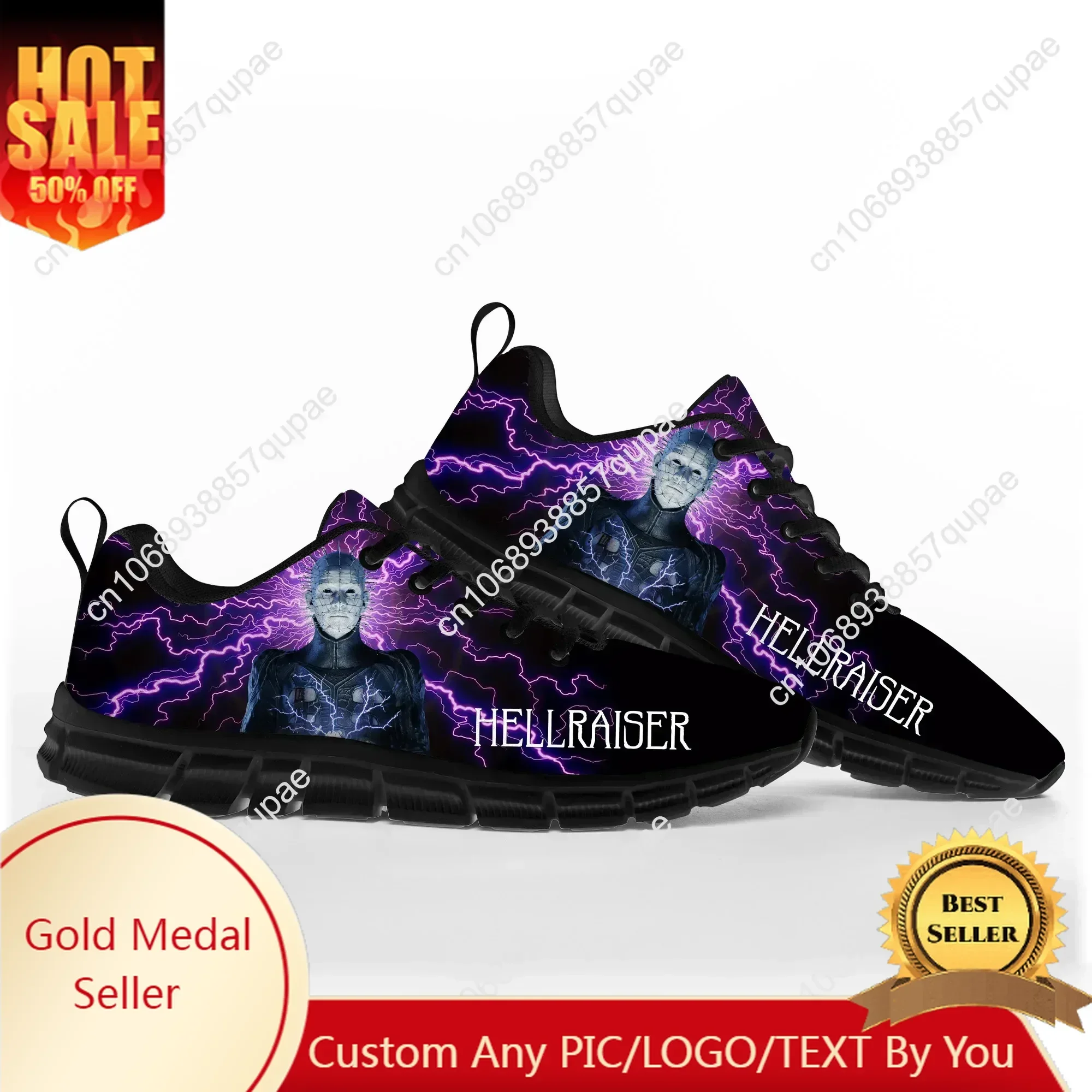 

Hellraiser Movie Pinhead Horror Halloween Sports Shoes Mens Womens Teenager Sneakers Custom Quality Couple Shoes