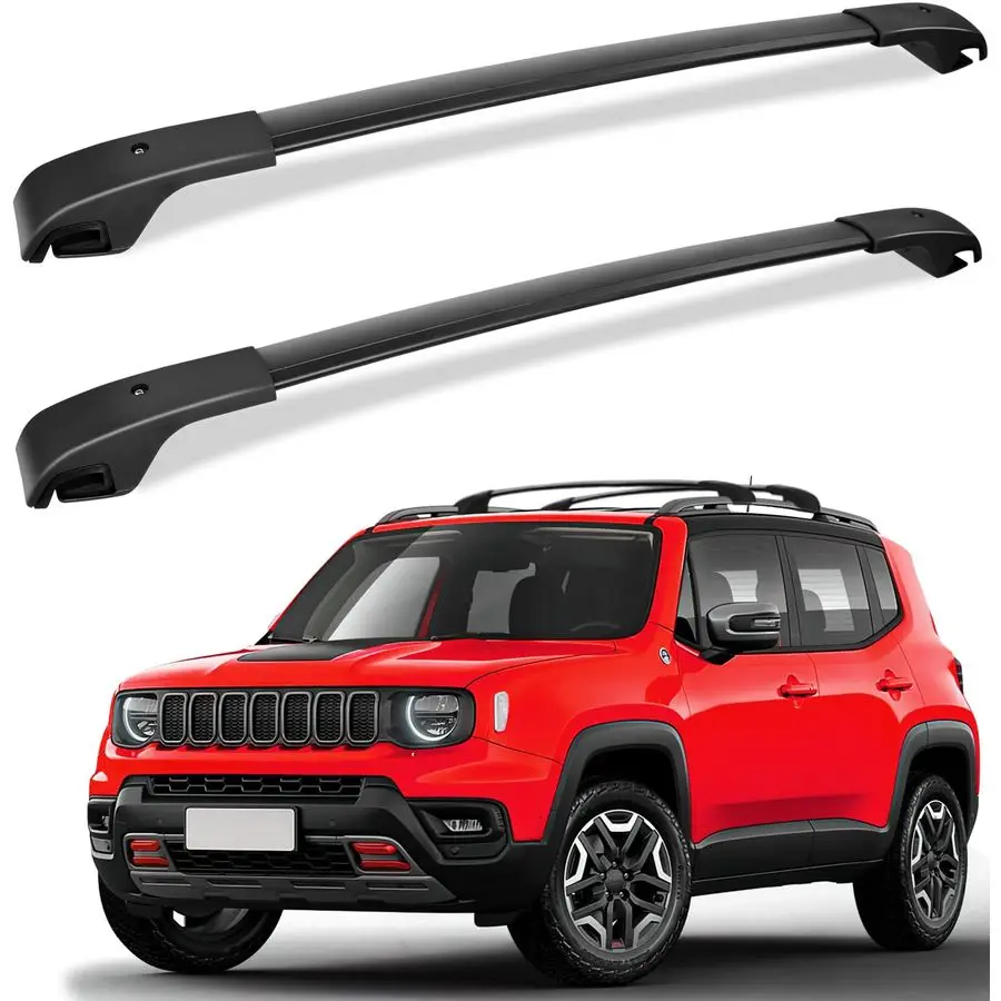 

Roof Rack Cross Bars Compatible with Jeep Renegade 20152024, Aluminum Roof Rails Crossbars Rooftop Luggage Rack Cargo Ski Basket