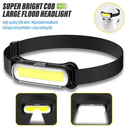 Super bright COB fishing headlamp Portable work light Outdoor searchlight with COB extra large floodlight and lightweight design