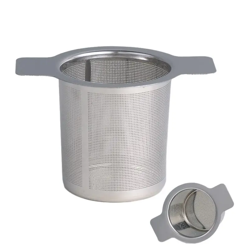 1 個ステンレス鋼再利用可能なメッシュ茶注入器ストレーナー葉フィルターふるいカップ部品茶注入器ディフューザースパイス茶ストレーナー