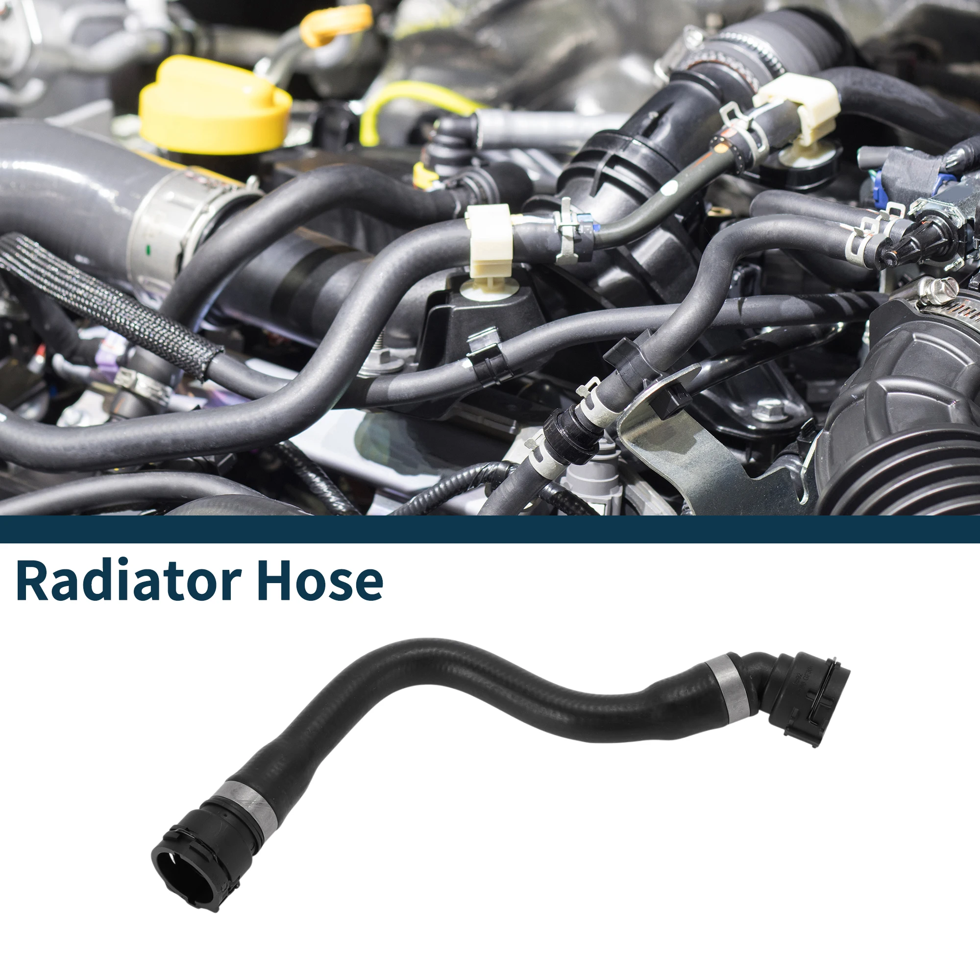 

UXCELL Шланг радиатора, шланг обогревателя No 17128634285 для BMW 2015-2019 3 серии, резиновый шланг охлаждающей жидкости, черный, 1 шт.