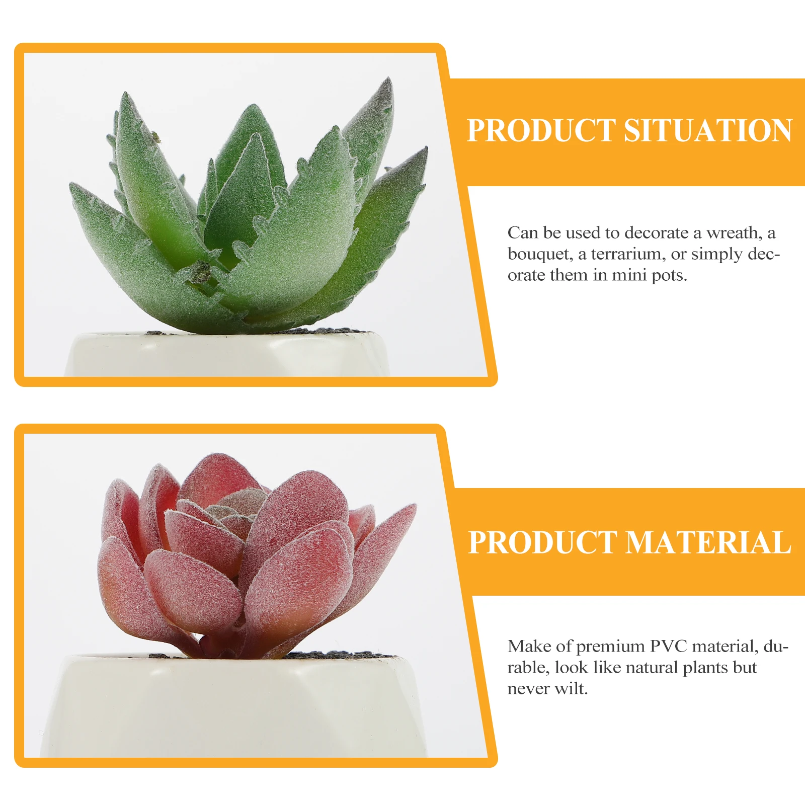 

18pcs Artificial Succulent Plants PVC Material Decorations Fake Green Small SizeBulk WholesaleWreath Bouquet Terrarium Mini