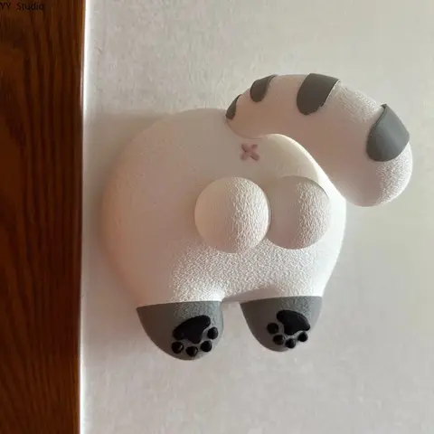 Cover Beautifies The Ugly Creative Cat Butt Panel Home Wall Decoration Switch Sticker