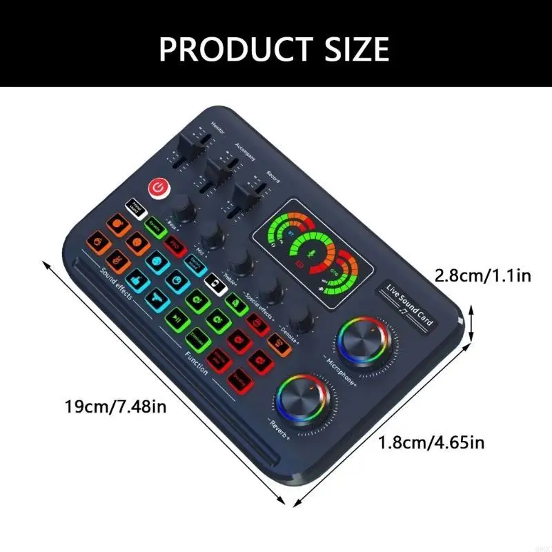 

F999 Live Sound Card Voice Changer and Tuning OTG Digital Auditory Transmission