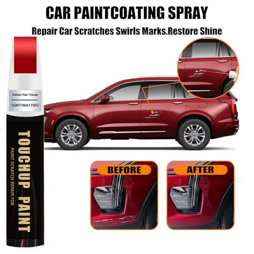 Radiant Red Tintcoat(GNT/WA170H) Touch Up Paint Compatible with Cadillac, Car Paint Pen Scratch Repair Two-In-One Touch Up Paint