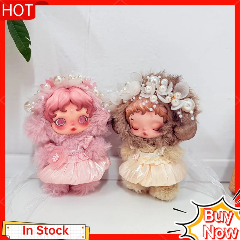 

Милый комплект свадебного платья для куклы с жемчужными аксессуарами для волос, двусторонний костюм для девочек, SP, легкое плетение, садовая сказочная кукла, наряд