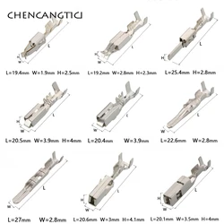 男性と女性の自動車用電気圧着端子、Fci、te、tyco、amp、boschs、カーコネクタ用ピン、2.8mm、3.5mm、50個