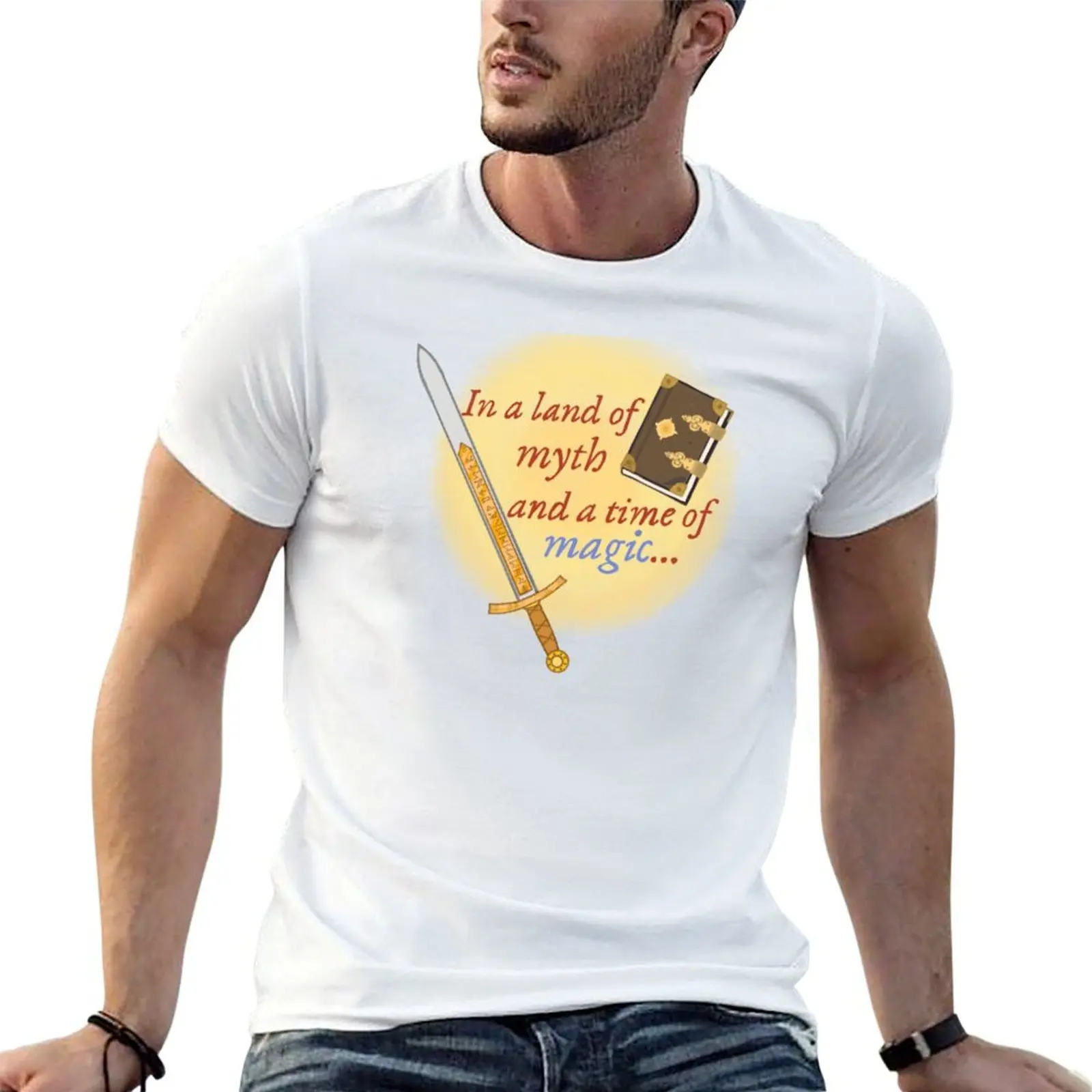 In A Land Of Myth— Merlin T-Shirt customs Funny t-shirts mens graphic t-shirts